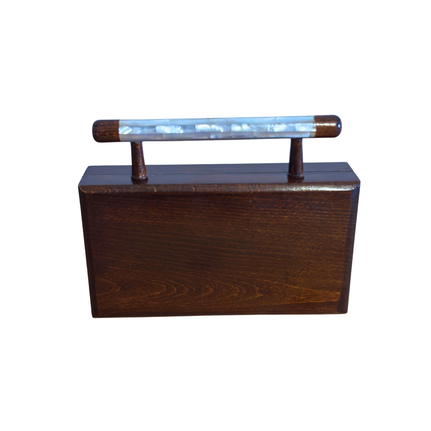 The Garden of Noor – Luxuriöse Damaszener Clutch mit Blumen-Perlmutt & Brokatfutter