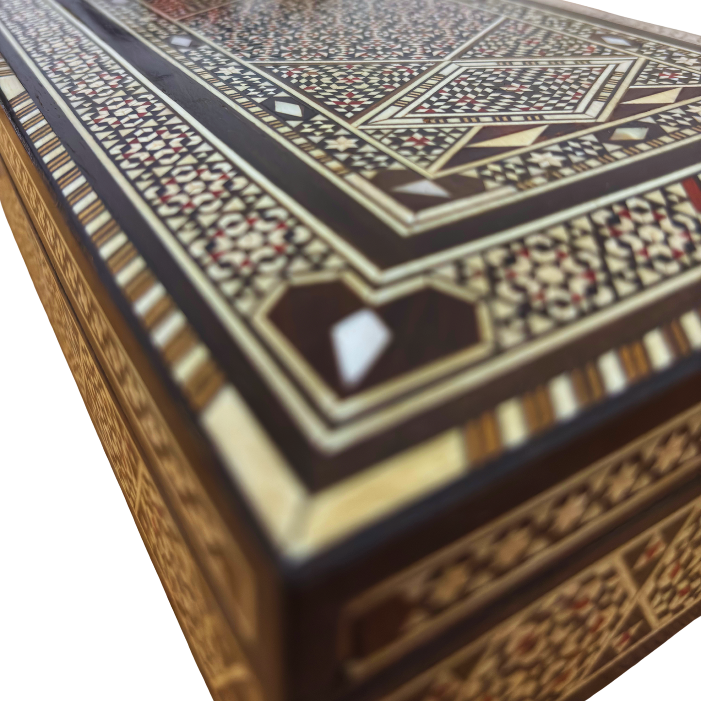 Vintage 1970 Handmade Damascene Mosaic Jewelry Box