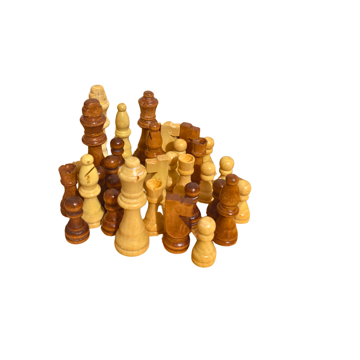 Handcrafted Wooden Chess Pieces Set – Timeless Artisan Craftsmanship