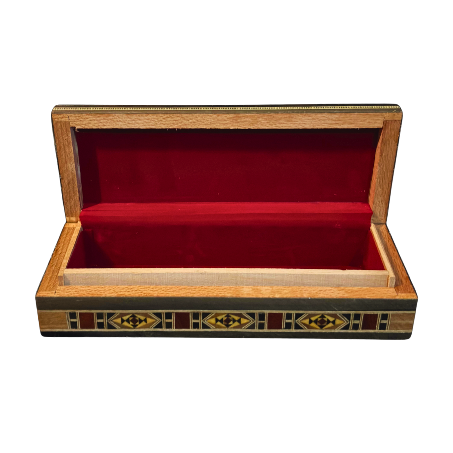 Damasceense Sieraden-, Pennen- & Rozenkransdoos – Handgemaakt met Parelmoer