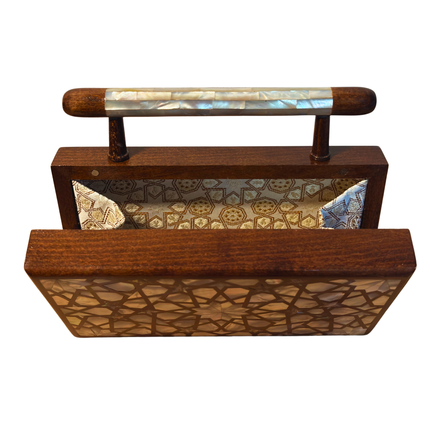 Falak – Lüks Şam El Çantası, Sedef İşleme ve Brokar Astar