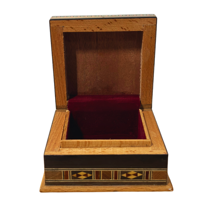 Şam El Yapımı Mozaik Kutu – Geleneksel Sanat & Kadife İç Yüzey