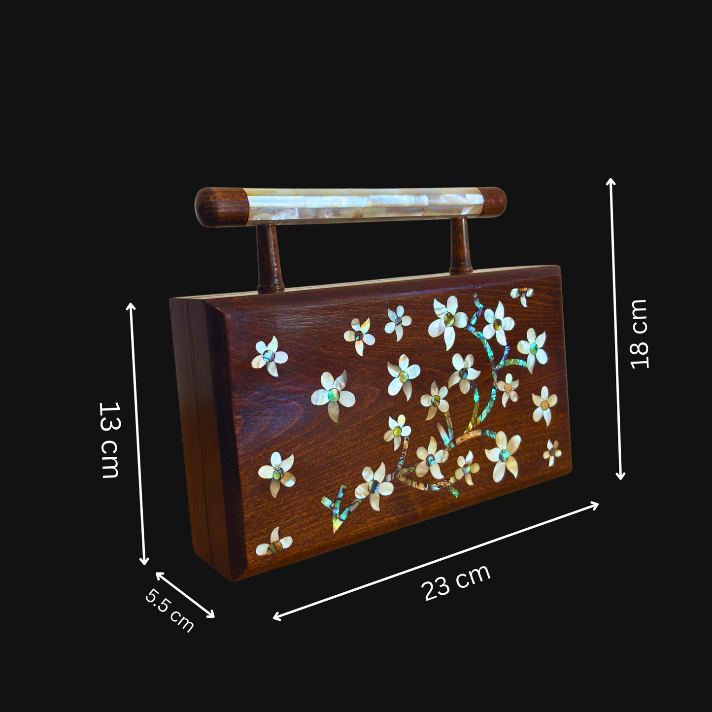 Yasmine – Clutch Damascena di Lusso con Madreperla & Interno in Broccato