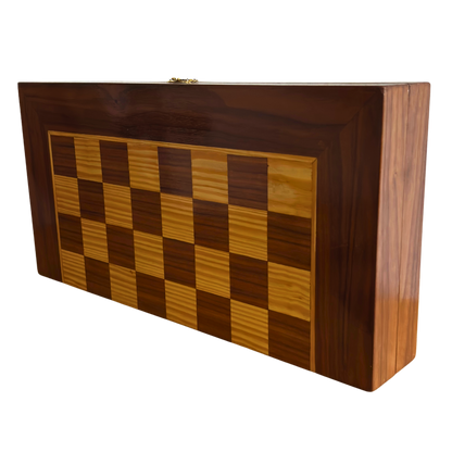 Handgefertigter Damaszener Schach- & Backgammon-Tisch von Gaby Al Dayeh – Klassisches Mosaikdesign