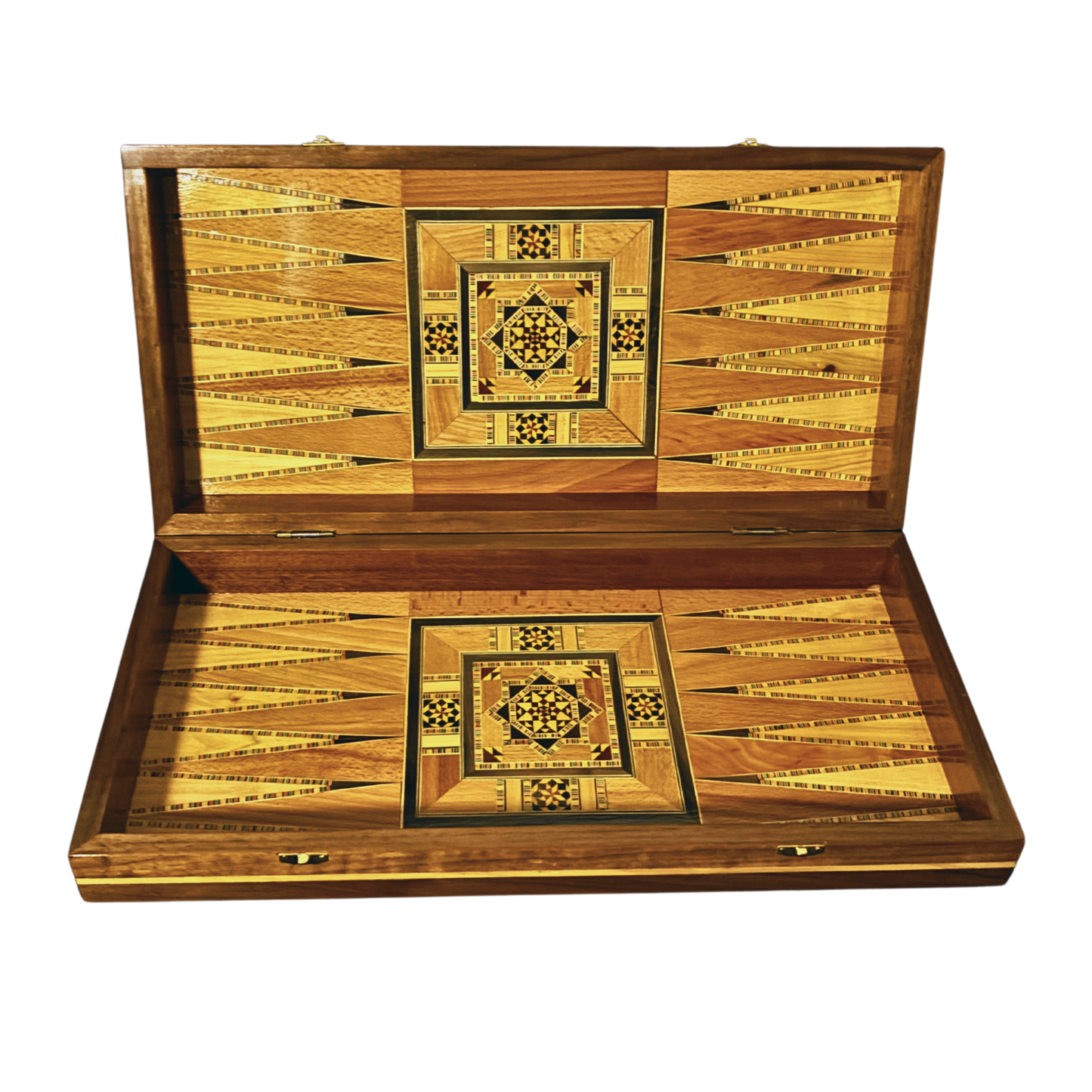 Handgefertigter Damaszener Schach- & Backgammon-Tisch von Gaby Al Dayeh – Klassisches Mosaikdesign