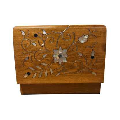 El Yapımı Şam Lüks Kutusu – Sedef & Kadife Zarafeti