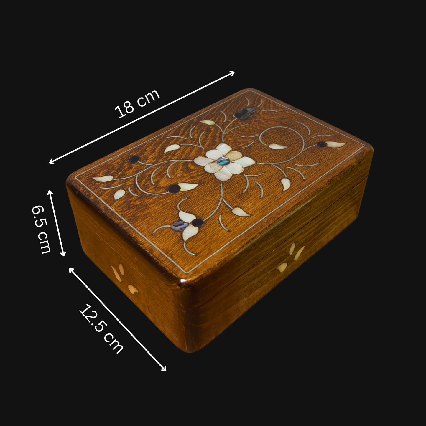 Handgefertigte Luxusbox aus Damaskus – Perlmutt & Samteleganz