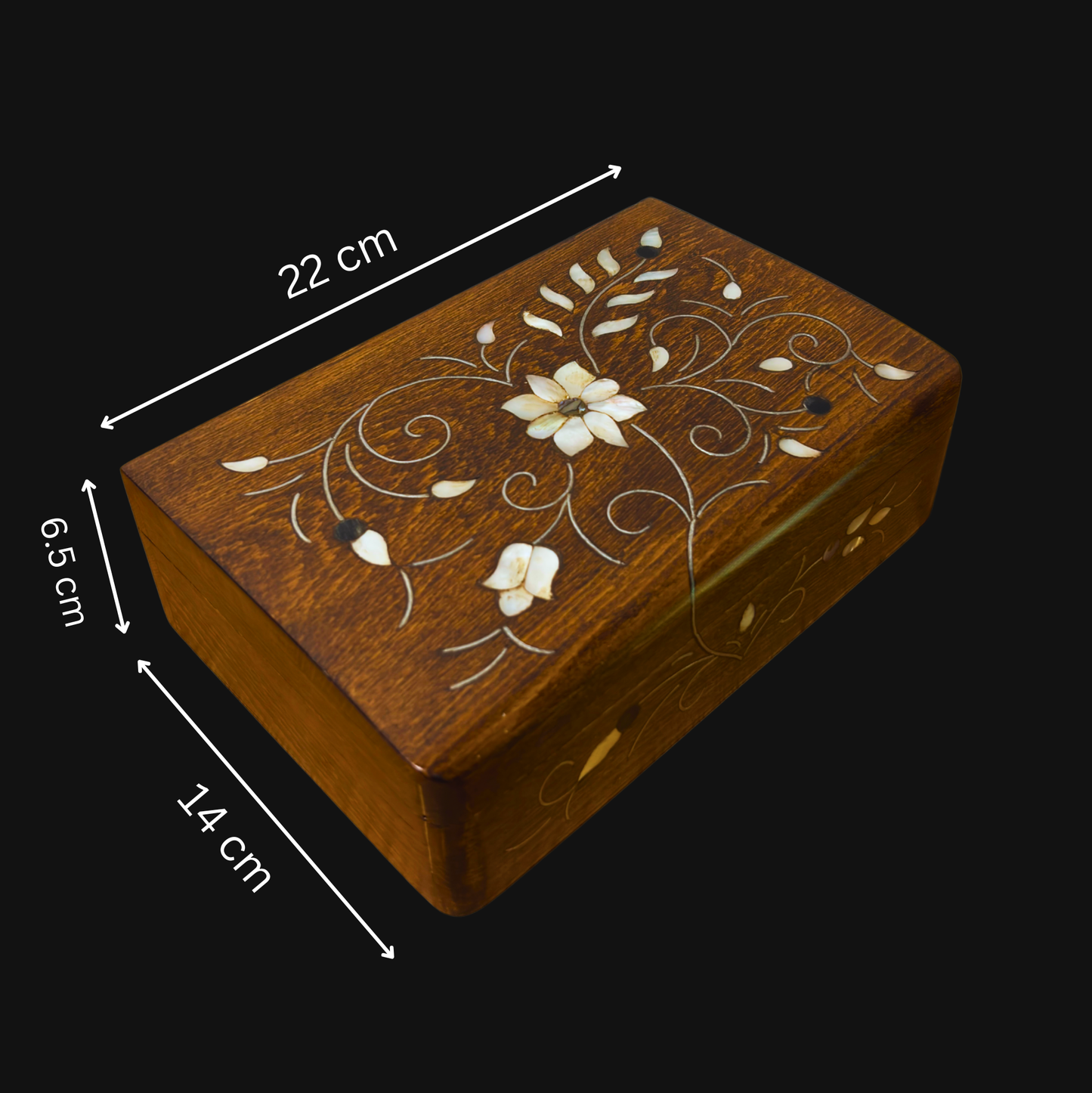 Handgefertigte Luxusbox aus Damaskus – Perlmutt & Samteleganz