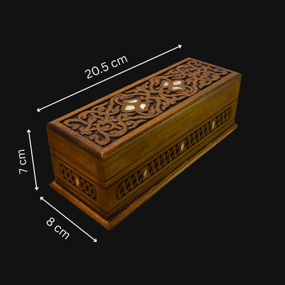 Scatola di Lusso Intagliata a Mano – Madreperla & Velluto