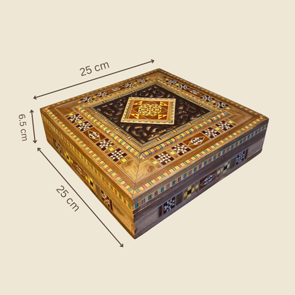 Coffret Damasquiné à Bijoux et Souvenirs – Élégance en Velours