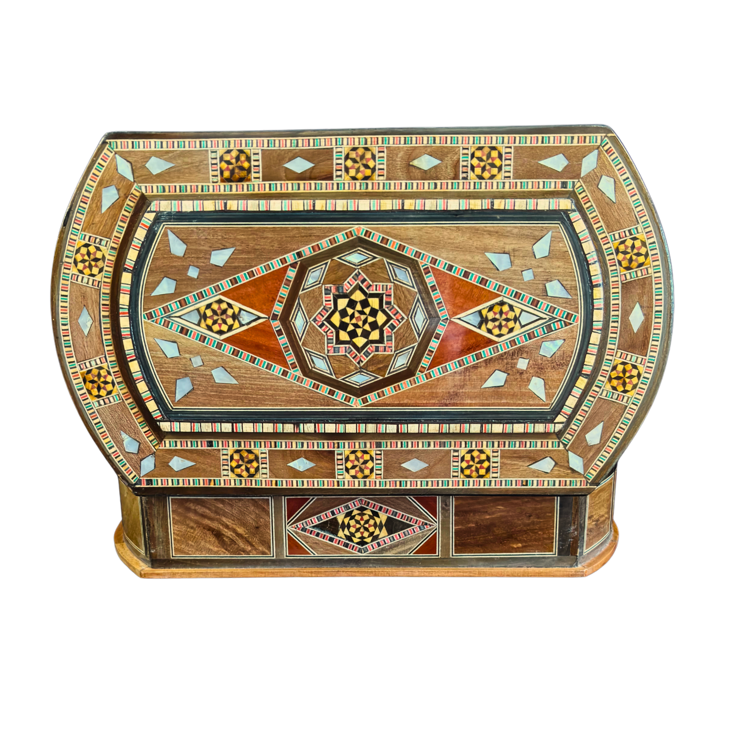 Elegante Scatola in Mosaico Artigianale di Damasco – Arte & Velluto