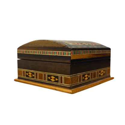 Şam El Yapımı Mozaik Kutu – Geleneksel Sanat & Kadife İç Yüzey