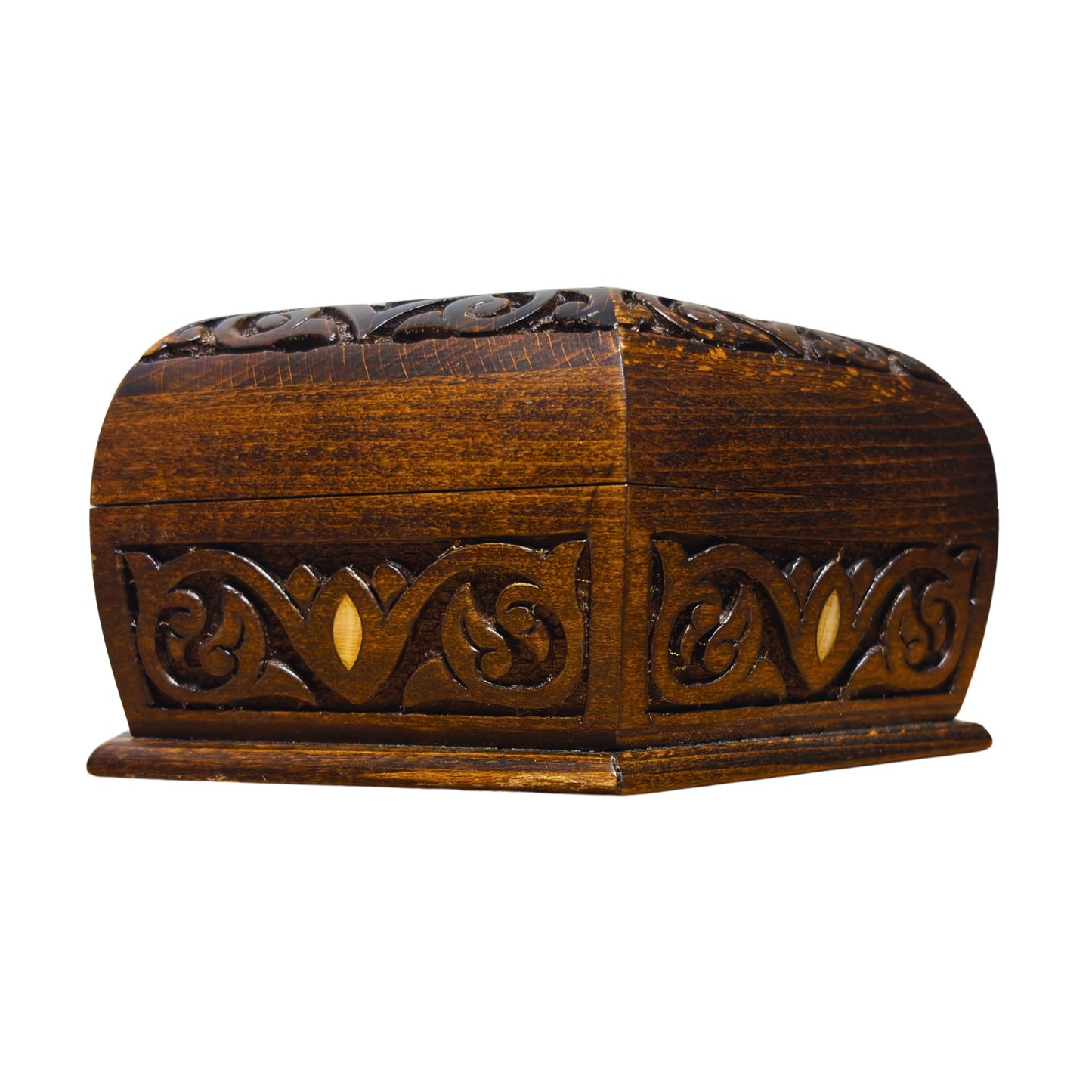 Handgefertigte Luxus-Schatulle aus Damaskus – Perlmutt & Samt