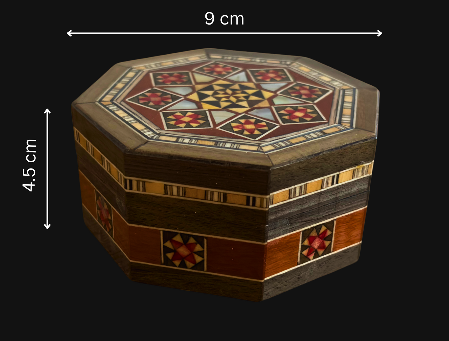 Caixa de Joias Damasquina – Feita à Mão com Madrepérola