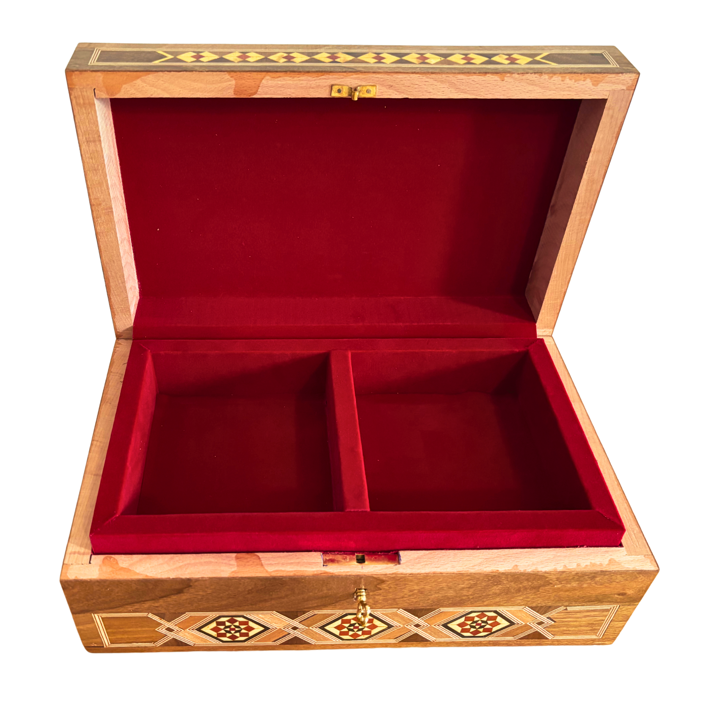 Damascene Mosaic Jewelry Box with Lock – Handcrafted Masterpiece