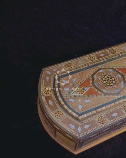 Elegante Scatola in Mosaico Artigianale di Damasco – Arte & Velluto